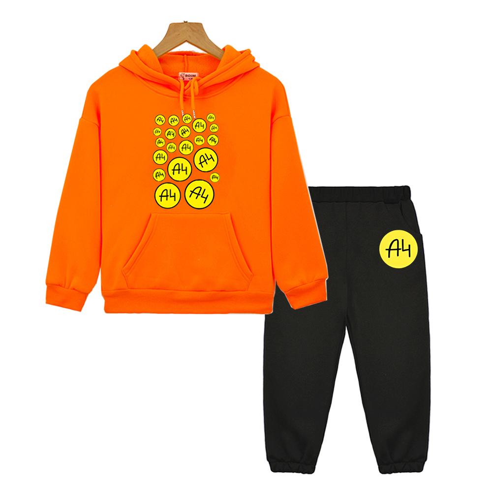 Vlad Paper A4 Anime Hoodie Herbst Sweatshirt Unisex Jungen Mädchen Kleidung Merch A4 Kapuzensets Pullover Jacke Kinder Boutique Kleidung 130 orange