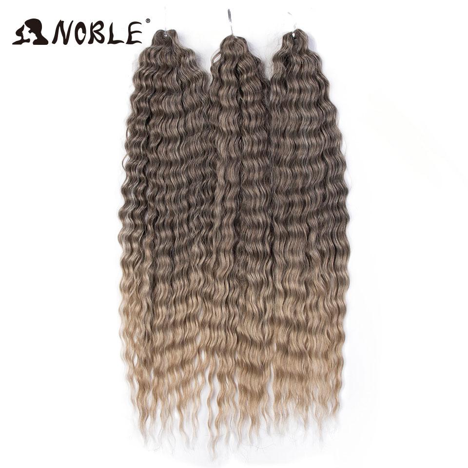 Edles 24 Zoll 300g Häkelhaar Lockiges Haar Wasserwelle Ombre Blond Twist Häkelhaar Zopfhaar Deep Wave Flecht Haarverlängerung (as the picture,24inches-300g) gray