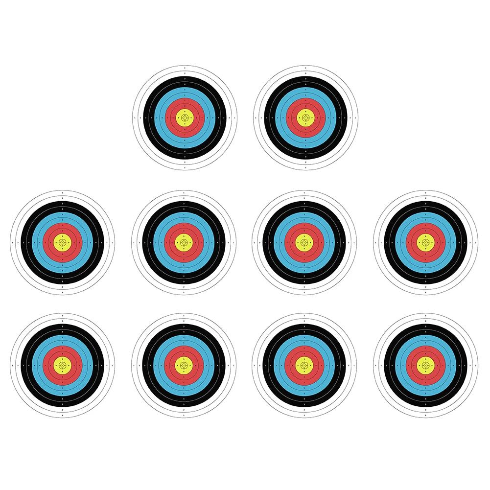 10 teile/los 40x40 cm Beruf Bogenschießen Ziele Papier Gesicht Bogen Pfeil Gauge Schießen Ziel Papier Traditionellen Schießen Zubehör