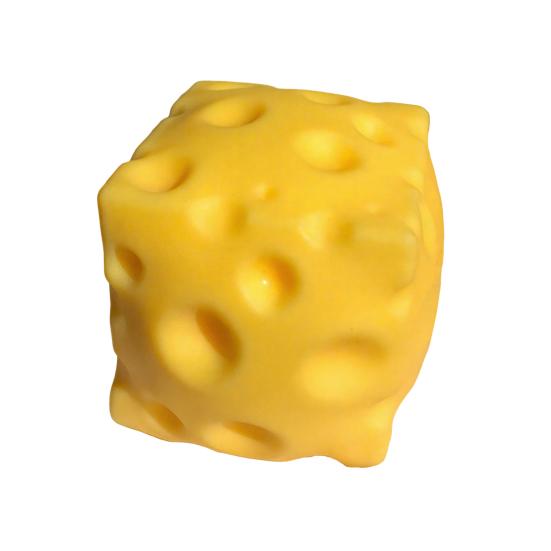 Gelbes Käse-Quetschspielzeug Stressabbau Käsewürfel Fidget Toy Entspannung Konzentration Hilfsmittel Simulierte Käse-Sensorikspielzeug Weicher TPR-Stressball 10cm