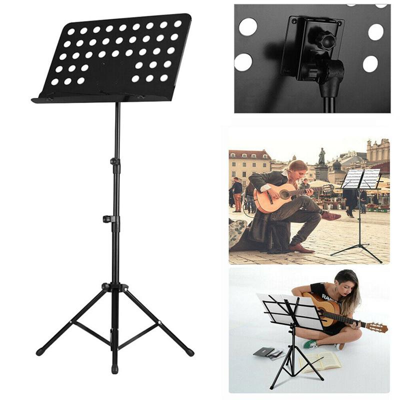 Tragbarer Notenständer aus Metall, abnehmbare Musikinstrumente für Klavier, Violine, Gitarre, Noten-Mithelfer