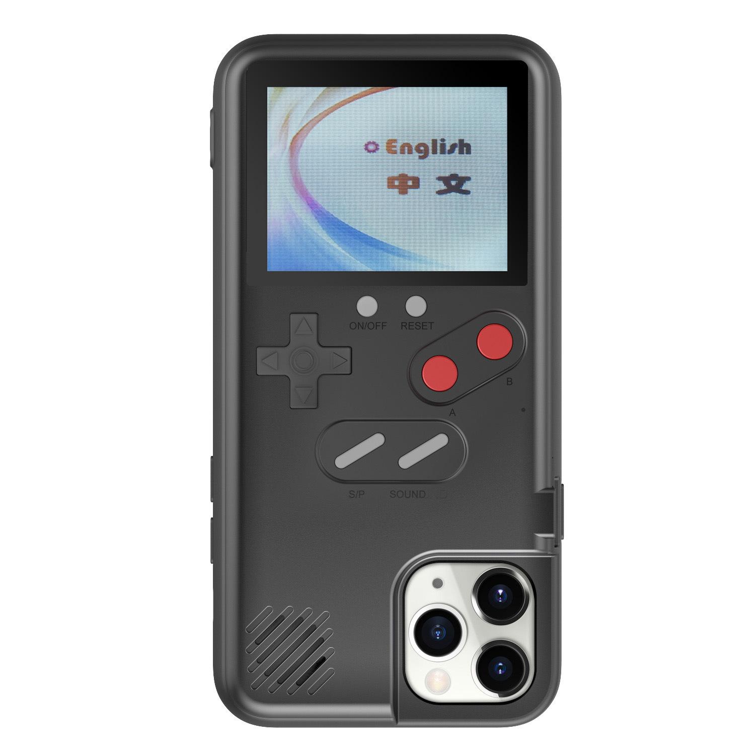Gameboy Handyhülle, Spielekonsole mit klassischem Spiel-Farbdisplay, spielbare Videospiele, Handyhülle für iPhone 15 13 12 11 14 Pro Max X XR XS Max/S23 S22 huawei p30pro schwarz