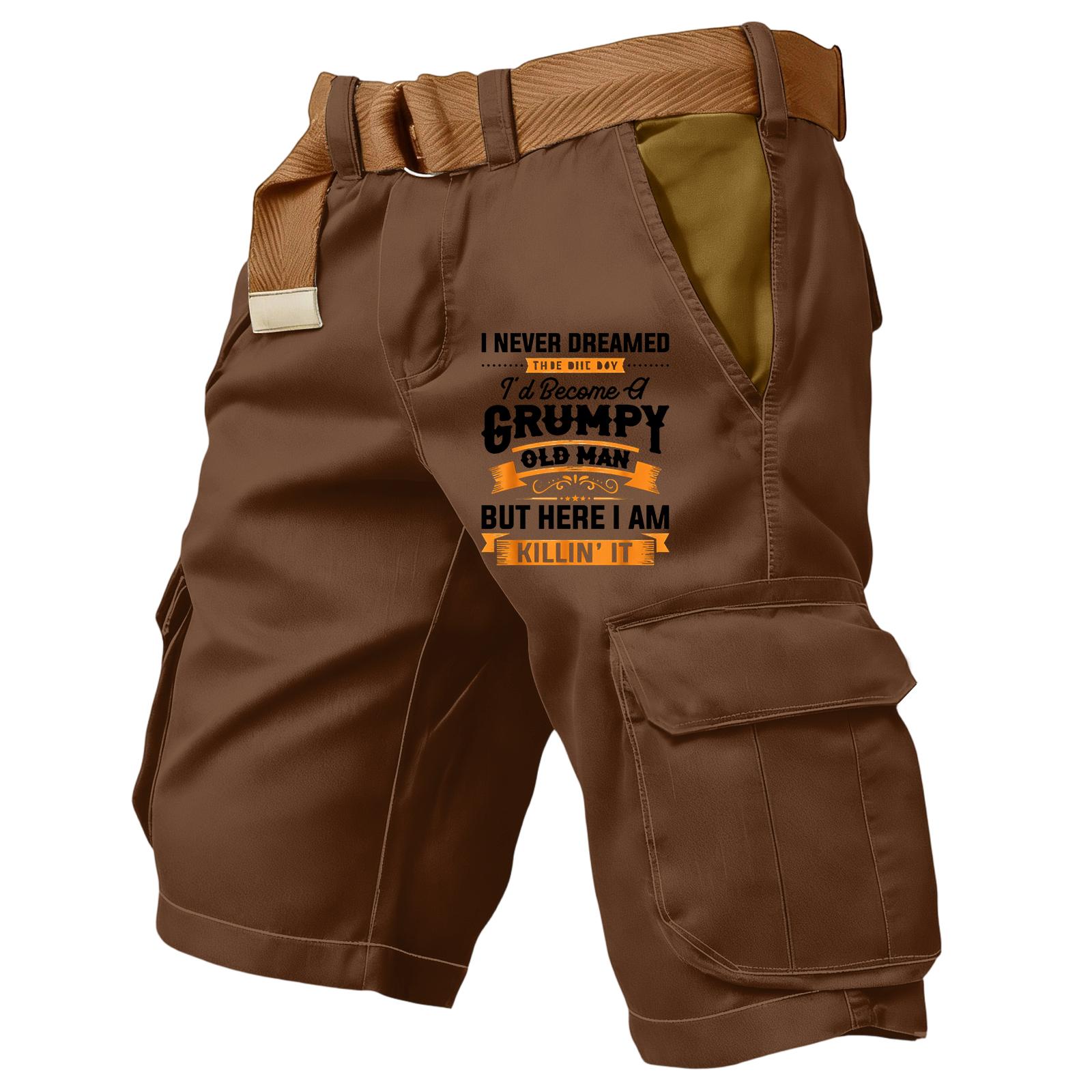 Herren Cargo-Shorts Lässige Passform mit mehreren Taschen Herren Arbeitsshorts für den täglichen Gebrauch Herrenshorts Cargo für Outdoor-Aktivitäten Cargo-Shorts für Herren XL weinrot