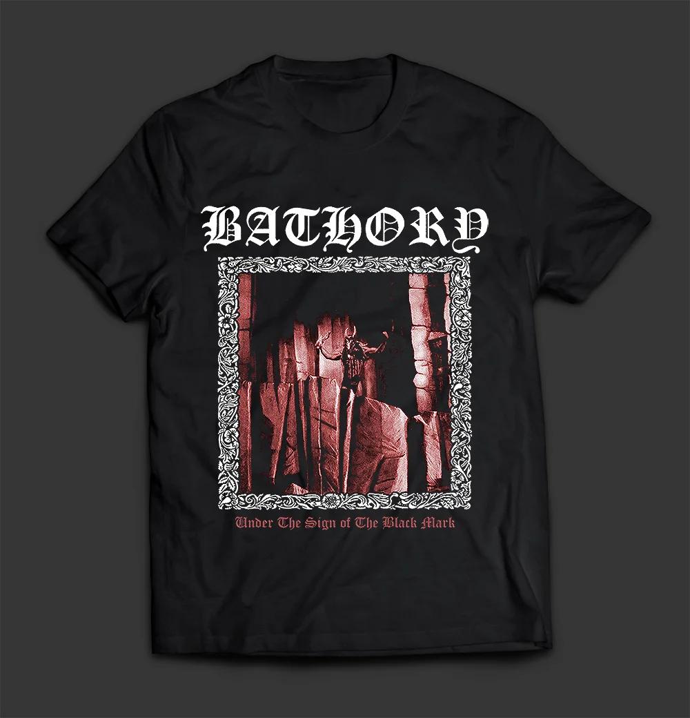 Bathory T-Shirt Hammerheart 1990 Thrash Metal Black Metal Viking Metal Oberteile Unisex Baumwolle Kurzarm High Street 3XL black