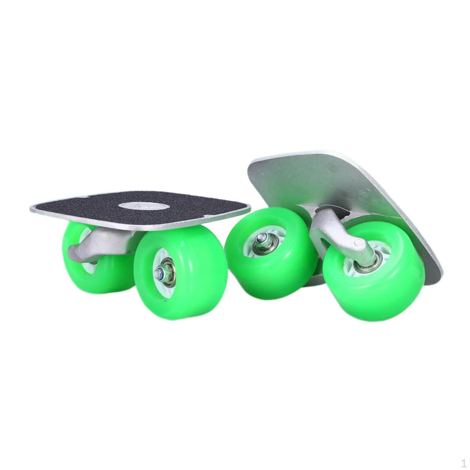 Kompakte Rollschuhe mit rutschfester Basis und Rädern für alle Altersgruppen Solid Green Wheels