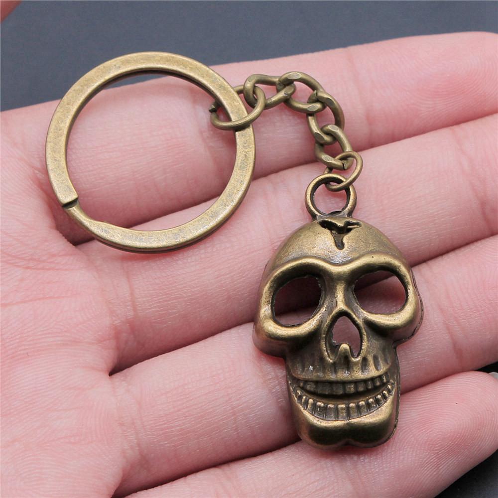 Totenkopf Adler Schlüsselanhänger Herrenschmuck Jahrestag Elegante Günstige Niedliche Sachen A20-1pcs-37x22mm