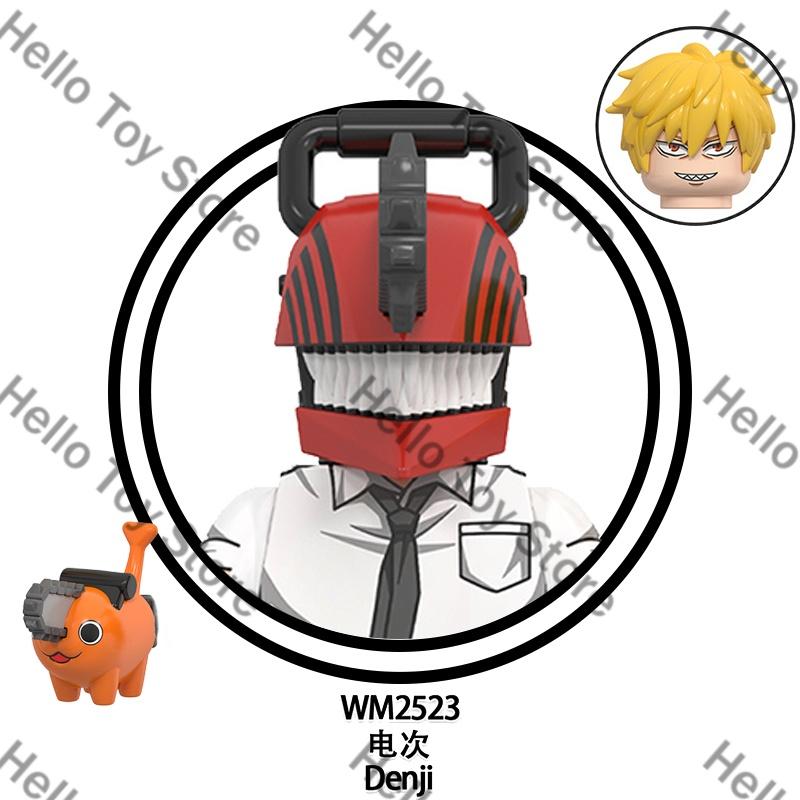 Klassischer Anime Chainsaw Man Blöcke Mini-Actionfiguren Denji Pochita Bausteine Puppen Kettensägen-Dämon Modell Kinderspielzeug Geschenke