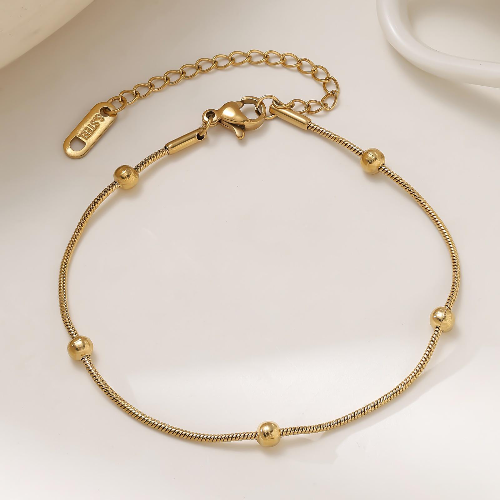 18 Karat Gold Damen Exquisites Edelstahlarmband - High-End, Modisch, Nicht verblassender Schmuck 18K