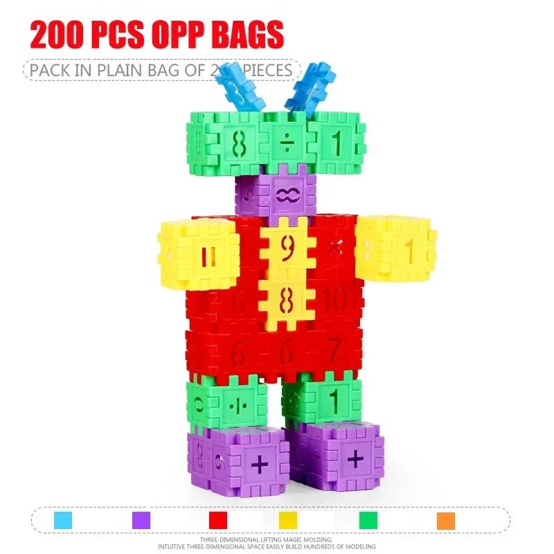 Kinder Zahlen Bausteine DIY Spielzeug Große Teile Lebendig Kreativ Zusammenbau Steine Mathe Kinder Frühe Bildung Spielzeug