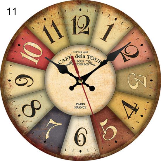 Bauernhof Wanduhr Stumm Retro Stil Wand Dekor Dicke Rustikalen Holz Wanduhr für Küche