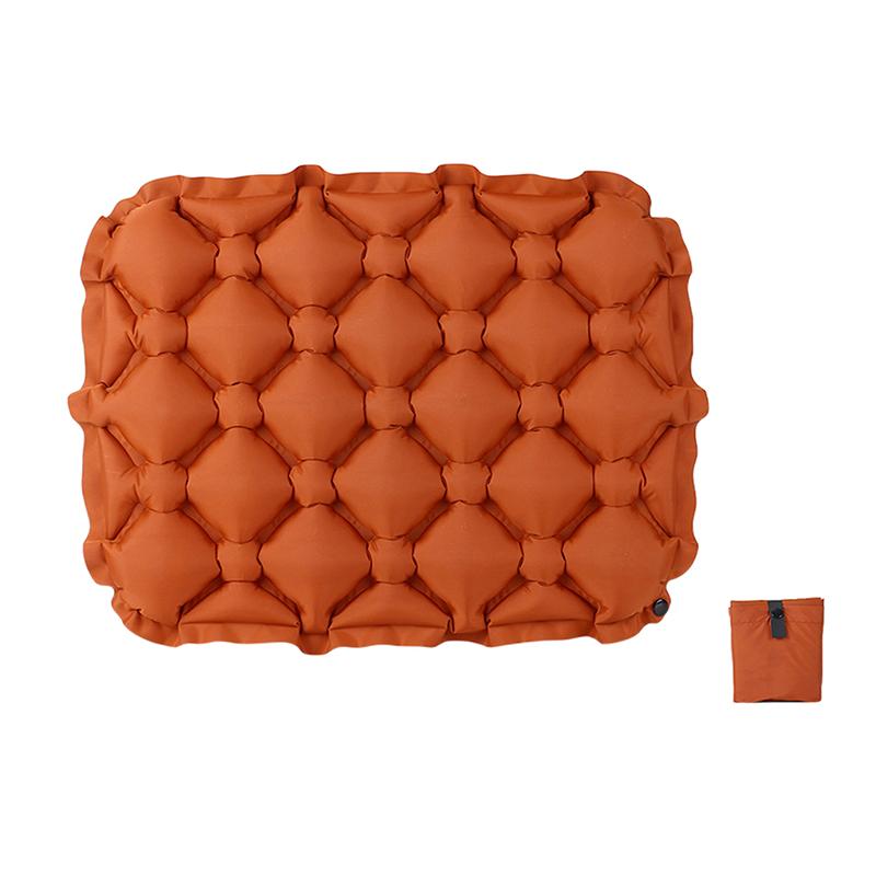 Aufblasbare Matratze zum Sitzen im Freien, ultraleichtes Sitzkissen, Camping-Sitzpolster, Luftmatratze zum Wandern und Rucksackreisen braun