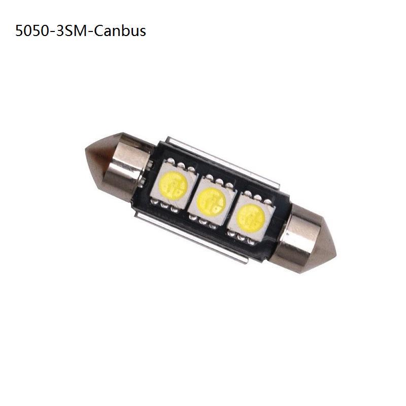 2/1PC 12V Festoon 3SMD Canbus 36mm CANBUS Fehlerfrei 3 LED Kennzeichen Dome Led Glühbirnen 36mm weiß