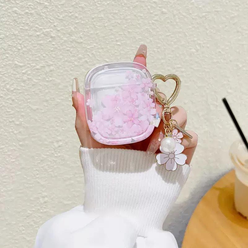 Kirschblüten Transparente Schutzhülle für Apple AirPods 4 AirPods 3 rosa