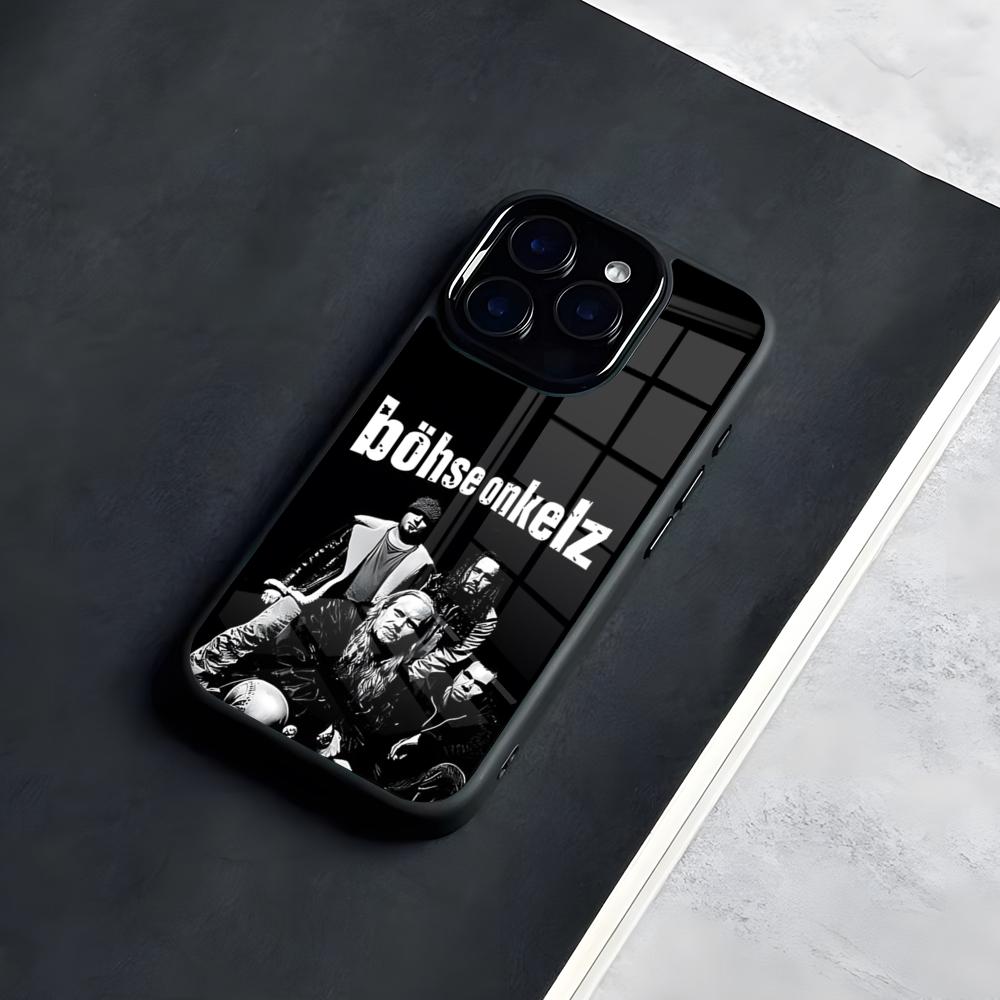B-Bohse O-Onkelz Band Handyhülle Für IPhone 17 Pro Max 16 15 14 13 11 Pro Max Plus Glas Handyhülle iPhone17 Air