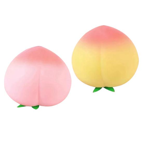 1/2 Stück Angstlinderung Pfirsich Quetschspielzeug Realistisches Pfirsichförmiges Fidget Toy Anti-Stress Dekompression Simulation Obst Sensorisch Langsam Aufsteigender Stressball