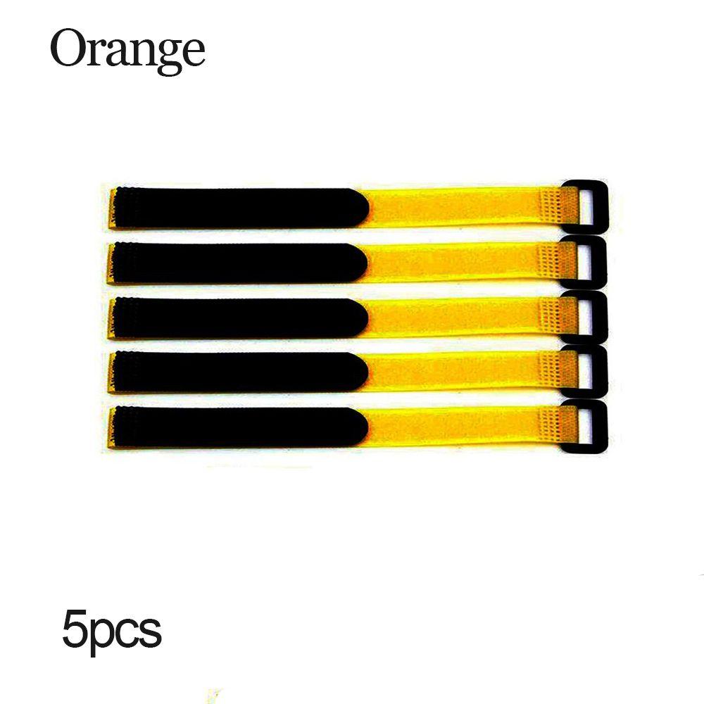 Eachine&Lipo-Akku Mehrfarbiges RC-Zubehör Spanngurte Antirutsch-Kabelhaken Schlaufe Kabelbinder 5pcs orange