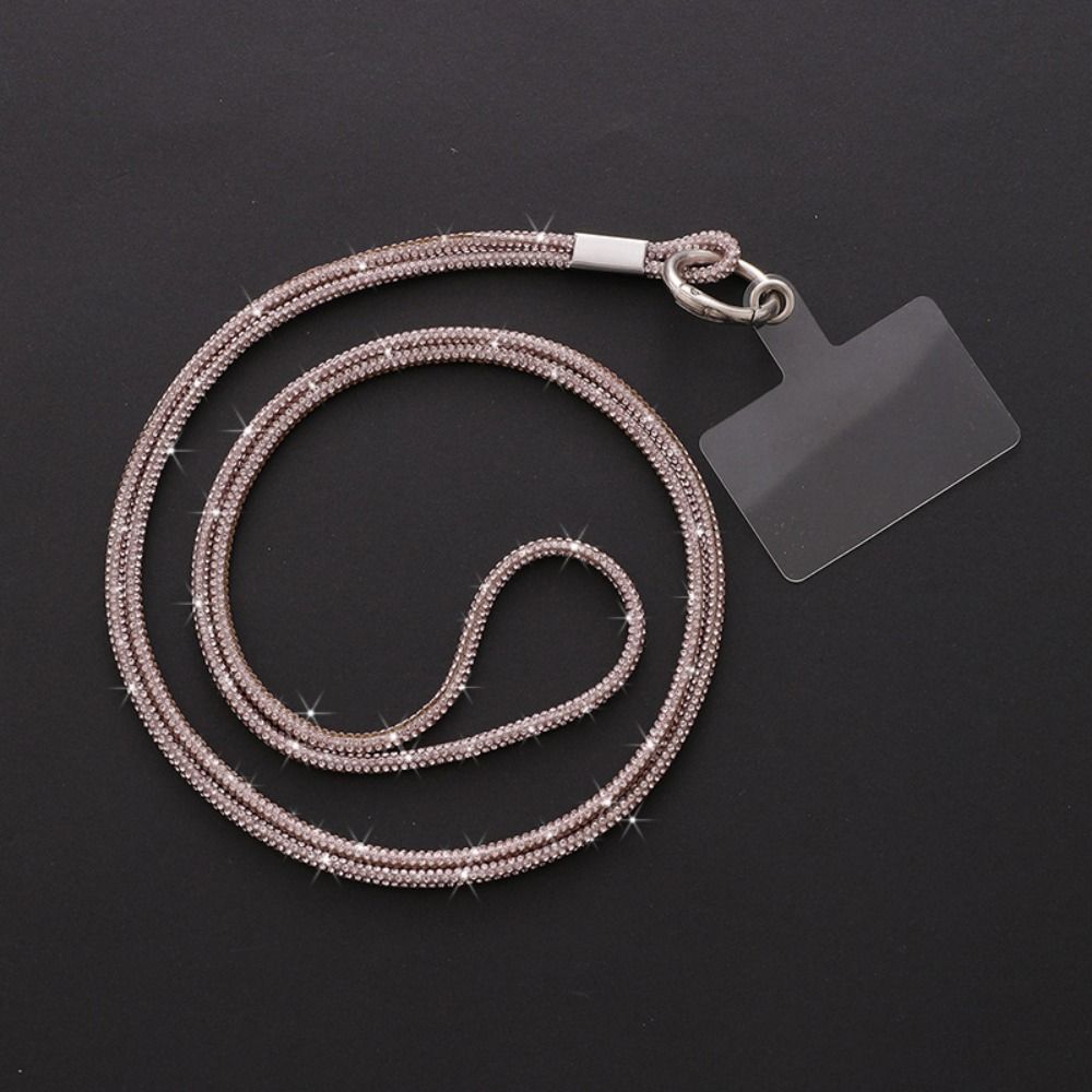 Kristall-Strass-Handy-Lanyard, Bling-Bling-Hängeschnur, Handy-Zubehör rosa