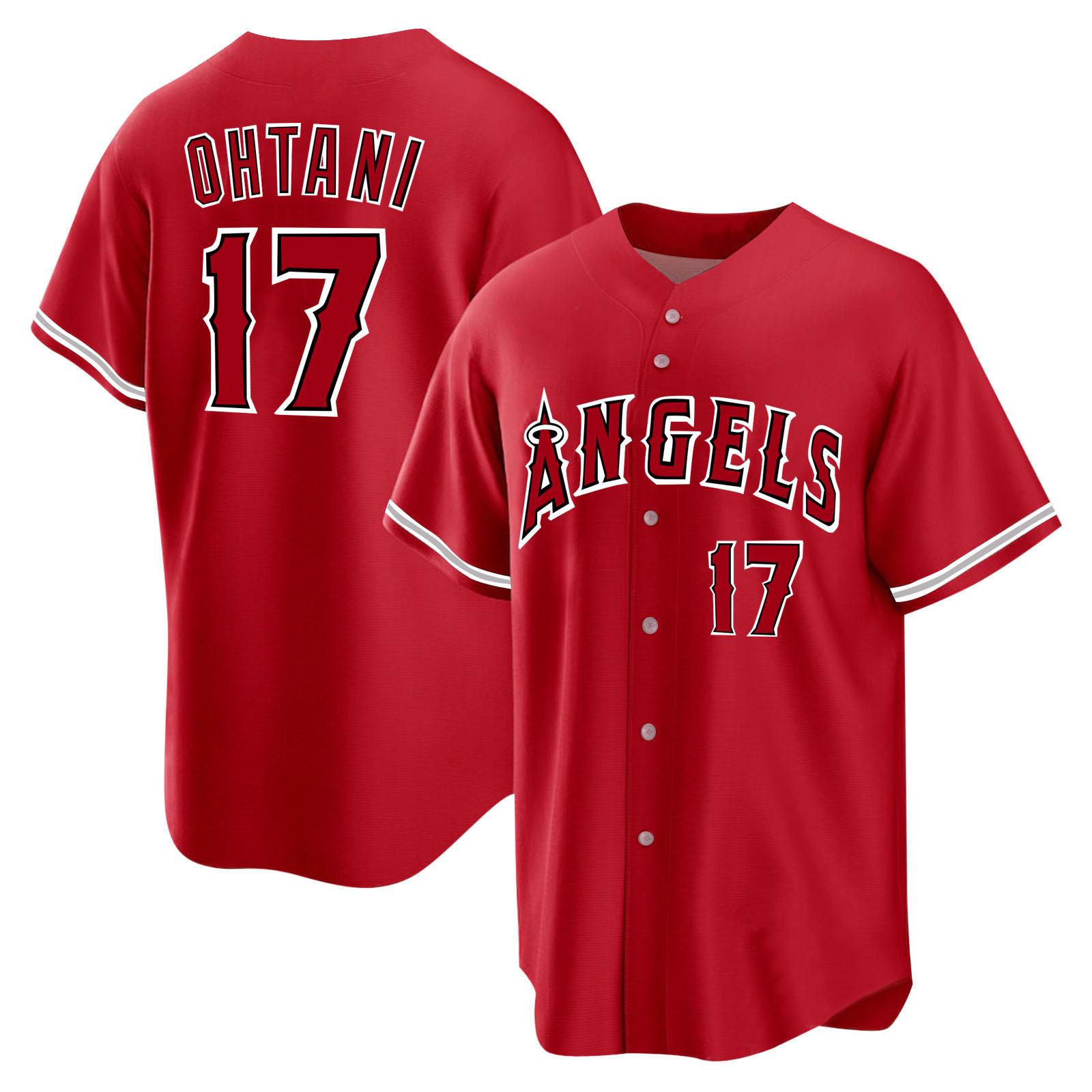 XL-7XL Übergröße Herren Sport Baseball Strickjacke T-Shirt Kurzarm Herrengröße 17 Rugby Uniform Jugend Sportbekleidung XL rot/weiß