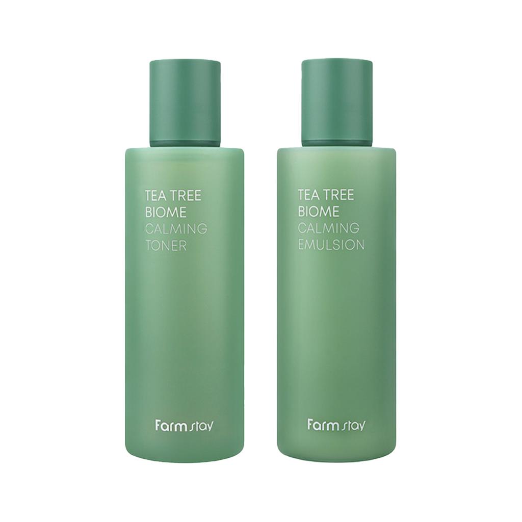 FARM STAY Teebaum Biome Beruhigender Toner, Emulsion 200ml (3 Optionen) Toner, Emulsion Set