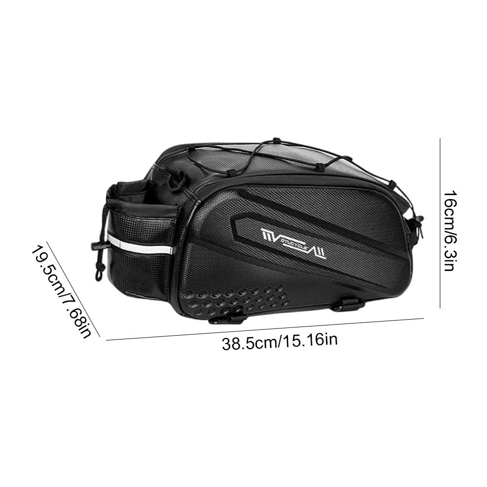 Fahrrad Gepäckträgertasche Fahrrad Koffertasche Wasserdichte Fahrrad Gepäckträgertasche Hartschalen Fahrradtasche Große Kapazität für MTB Rennrad schwarz