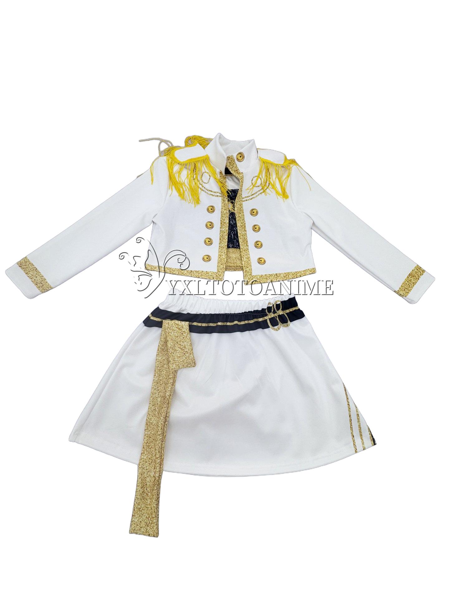 2025 Film Rumi Cosplay Kostüme Halloween Anime Dämonenjäger Mira Uniform 3D Druck Bühne Sängerin Tanzkleidung Set 120 white