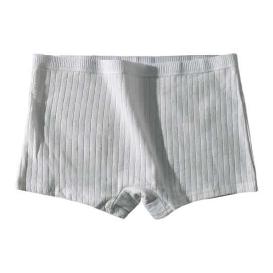 Damen Unterhosen Nahtlose Mittlere Taille Baumwolle Einfarbig Dehnbare Boxershorts Anti-Exposition Feuchtigkeitstransportierend M weiß