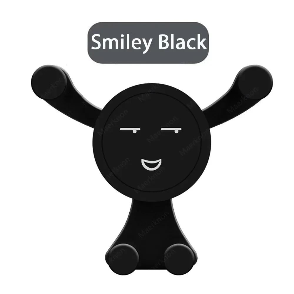Auto Handy Halter Air Vent Auto Halterung 360 ° Rotation Universal Handy Halterung für Handy Smiley Black