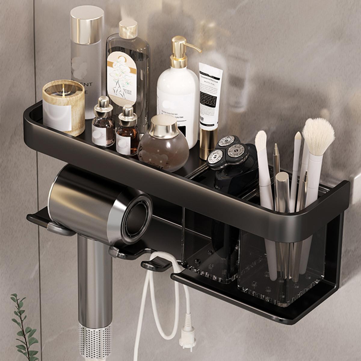 Halter Wandtrockner Halterung Glätteisen Ständer Föhn Organizer Box Toiletten Gebläsehalter Regal Badezimmerzubehör Föhn