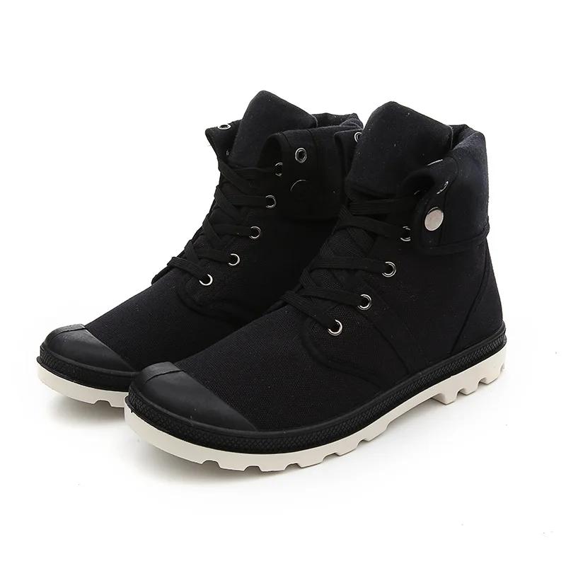Mode Mode High Top Canvas Schuhe Für Herren Outdoor Plateau Freizeitschuhe Bequeme Schnürschuhe Herren Sneaker Zapatos Hombres Übergröße 43 schwarz