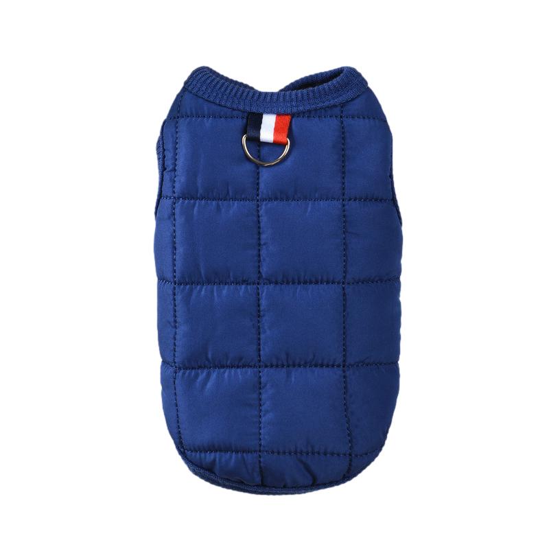 Winterwarme Hundemanteljacke, winddichte Hundekleidung für kleine Hunde, gepolsterte Kleidung, Chihuahua-Kleidung, Heimtierbedarf M blau
