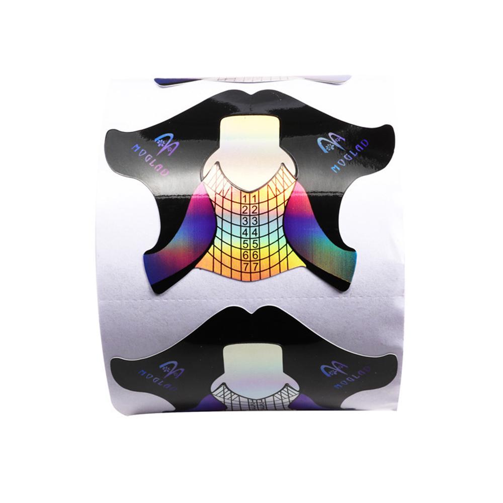 100 Stück/300 Stück Nägel Form Dicke Nail Art Tipps Leitfaden Aufkleber Klebstoff Nagel Form Verlängerung Nagel Werkzeug 300pcs