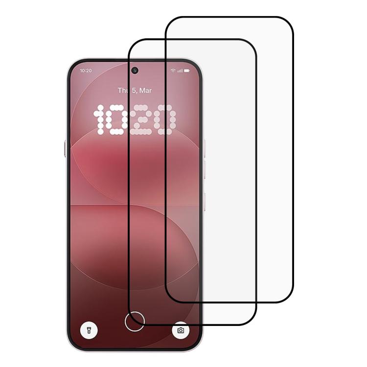 2er-Pack Seidenbedruckter HD Gehärtetes-Glas Displayschutz, 9H Anti-Sturz Anti-Fingerabdruck Bildschirm-Folie Kompatibel-Mit Nothing Phone 4a Smartphone For Nothing Phone 4a Pro