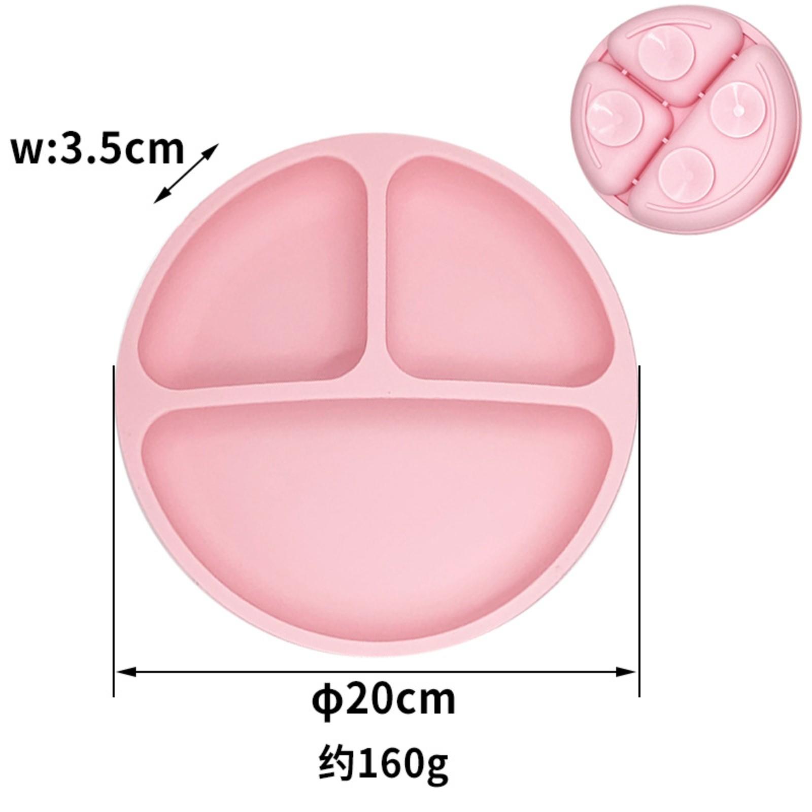 Kinder Silikon Mahlzeit Tablett Babynahrung Schüssel Saugnapf One Size rosa