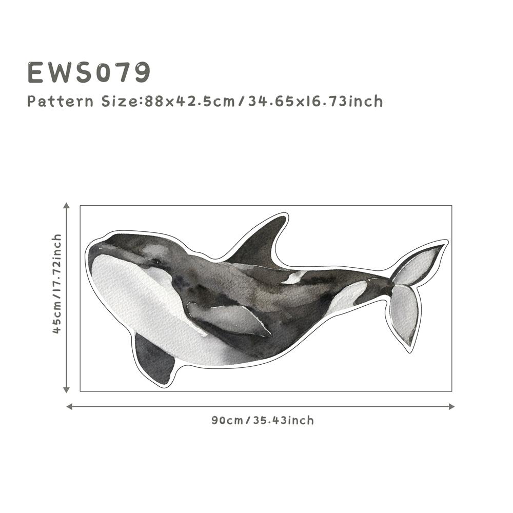 Unterwasserwelt Fisch Wandaufkleber Wasserdicht Aquarell Koralle Ozean Wandtattoos für Badezimmer Kinderzimmer Babyzimmer Heimdeko as picture shows