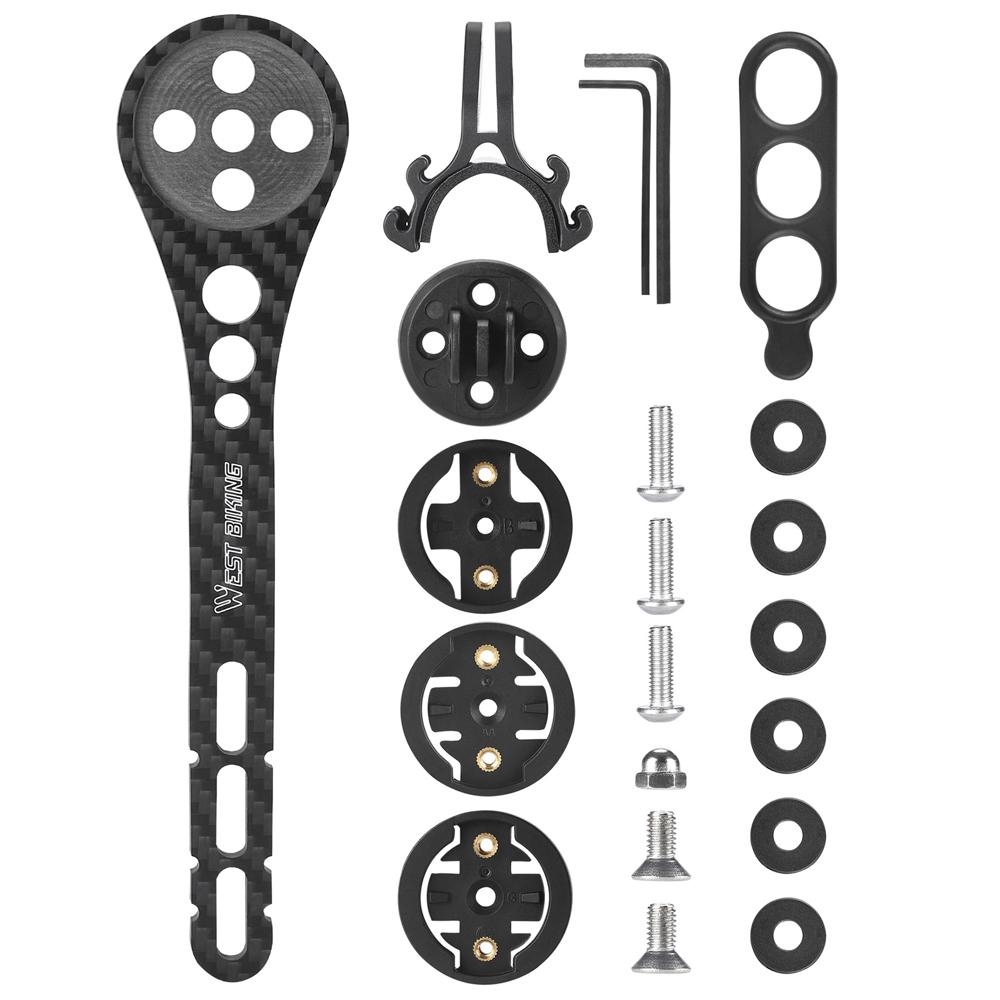 Fahrrad Lenker Fahrrad Computer Halter Extender Rennrad Griff Carbon Faser Verlängerung Stange Fahrrad schwarz