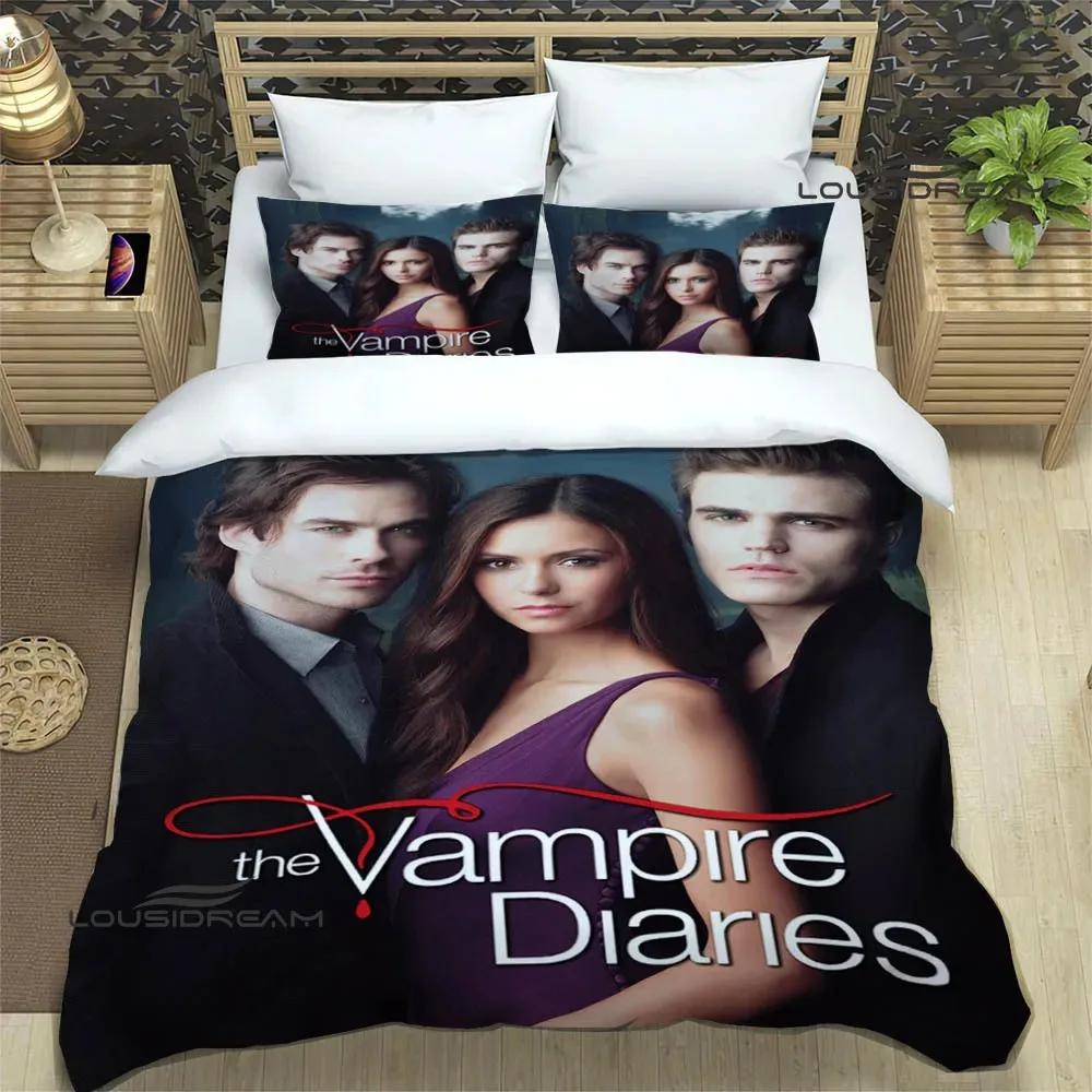 The Vampire Diaries Damon Salvatore Bettwäsche-Sets exquisites Bettwaren-Set Bettbezug Bettdecke Bettwäsche Geburtstagsgeschenk EU Single(135*200cm)3pcs
