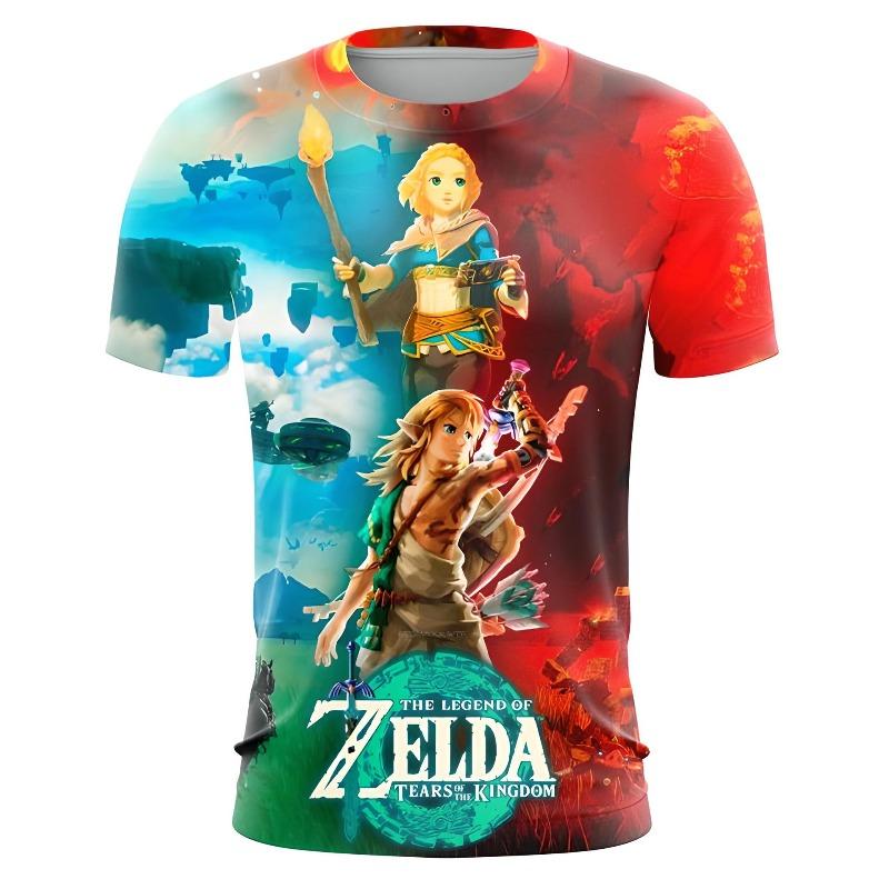 Kinder T-Shirts Neue Animation 3D Digitaldruck Lässiges und bequemes Kinder-T-Shirt Sommer Mode Jungen T-Shirt 130 blue