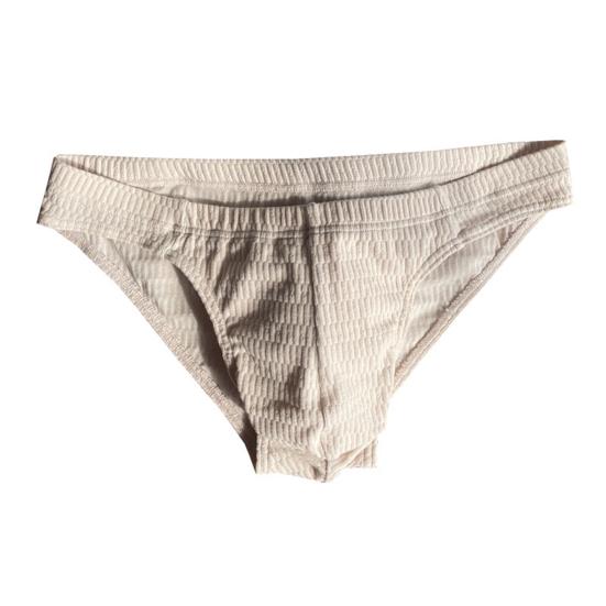 Herren Slips Hüftschnitt Elastischer Bund Atmungsaktive Unterwäsche Einfarbig Glatt Ohne Bügel Gerüschte Slips Alltagskleidung XL white