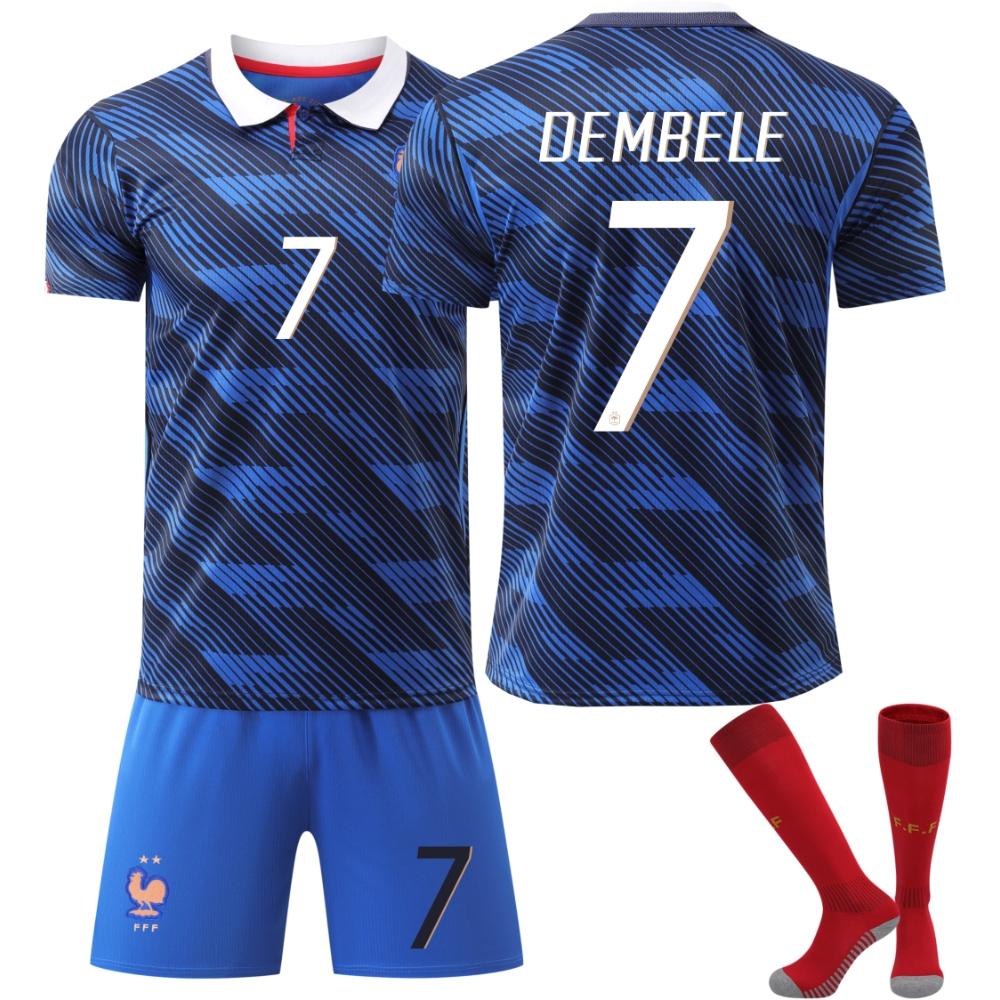 2026 FIFA Fussball-Weltmeisterschaft Frankreich Fussballtrikot für Kinder und Erwachsene DEMBELE #7 XXXL