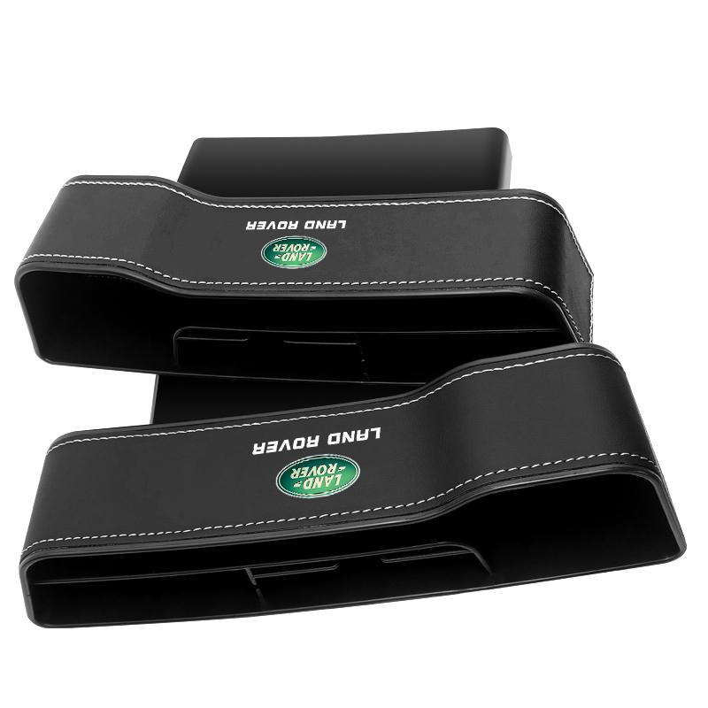 2 Stück Autositz Organizer Ritzen Aufbewahrungsbox Spalt Schlitz Autozubehör für Land Rover Discovery Range Rover Evpque Defender Auto Brillenhalter Rover L322 L405 2pcs schwarz