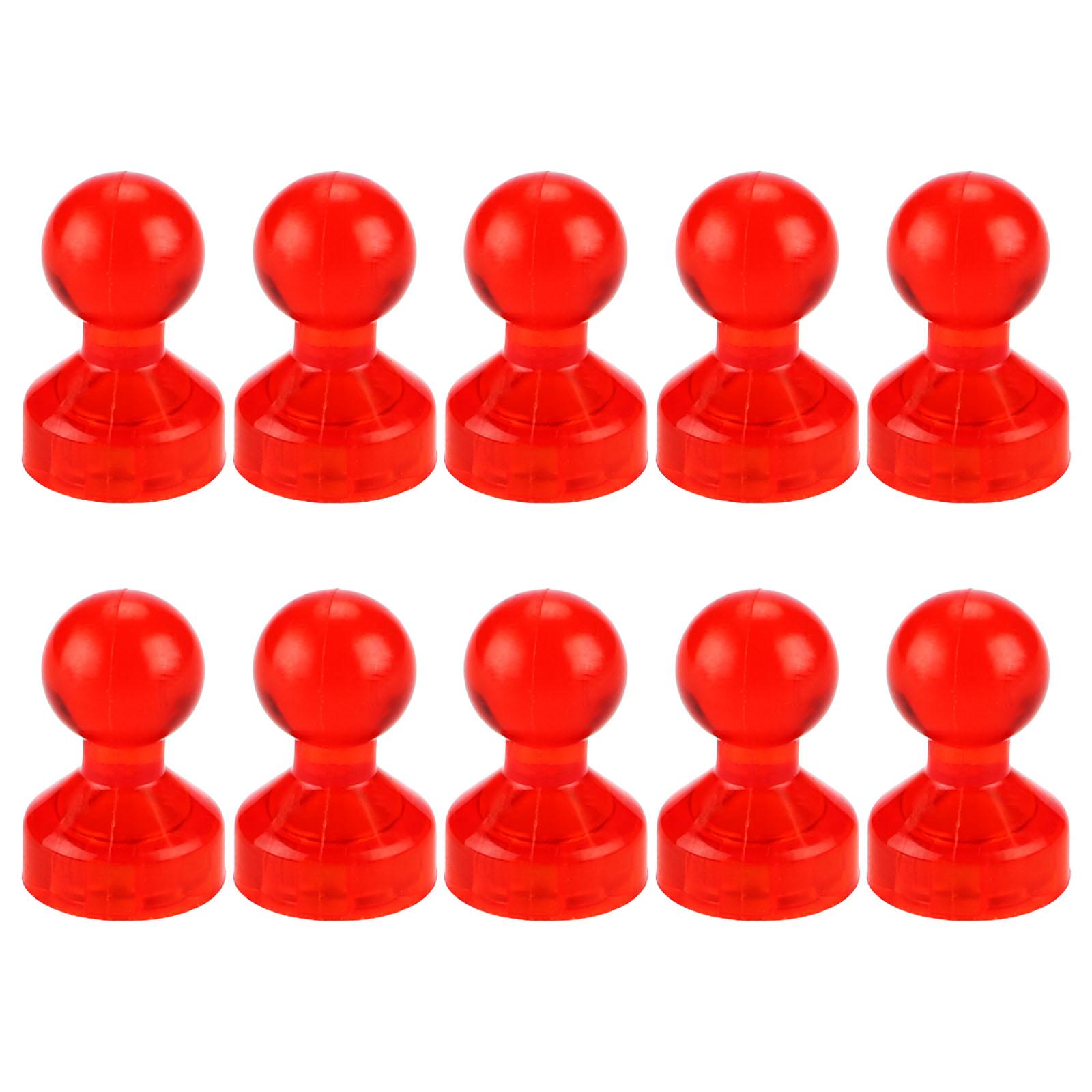 10 Stück bunte magnetische Pinnnadeln Whiteboard-Magnete Mini-Kartenmagnete starker magnetischer Kühlschrankmagnet Bürobedarf rot