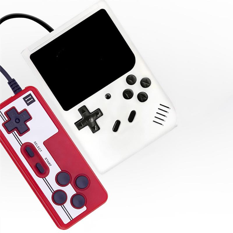 Mini-Retro-Spiel-Handheld-Spielekonsole, integrierte 400-Spiele-Box, klassisches Retro-Gamepad, Geschenk für Kinder With Gamepad weiß