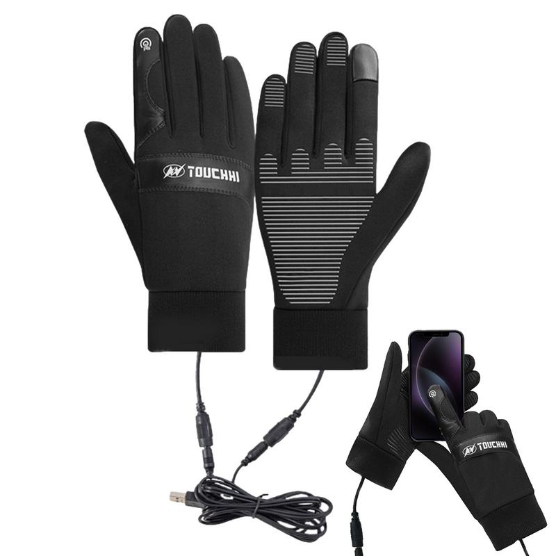 USB Touchscreen-Handschuhe für Damen Herren Winter Warme Elektrisch Beheizte Handschuhe Beheizte Motorradhandschuhe Winddichte Beheizte Handschuhe XL