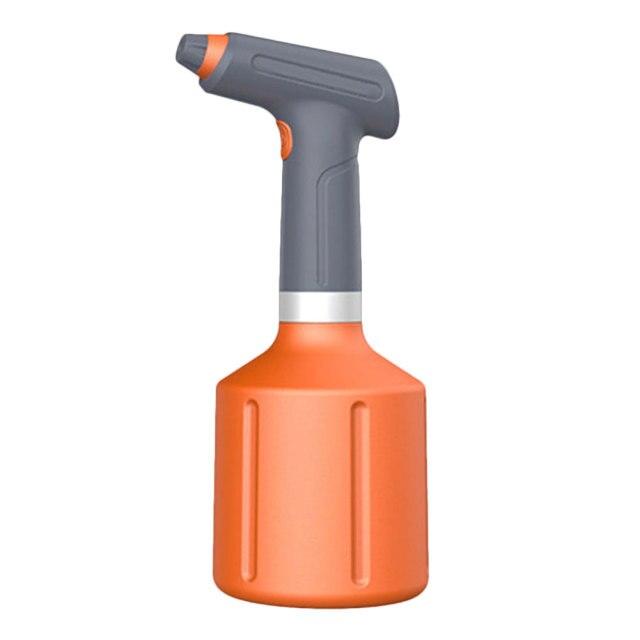 Elektrische Gießkanne Indoor Outdoor Handheld Elektrische Sprühflasche Pflanzen Blume Sprühflasche Wassernebelsprüher Gartengeräte orange