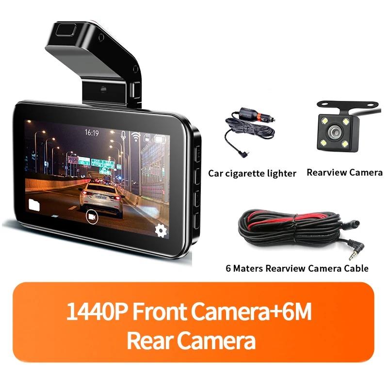 Neu 2024 Neuwagen-Fahrtenrekorder 1440P Dual Lens Eingebauter DVR-Videorecorder G-Sensor Nachtmarkt-Loop-Aufnahme Parküberwachung Dual cameras