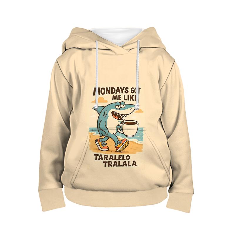 Tung Tung Tung Sahur Hoodie Italienischer Hirnfraß Kinderbekleidung Tralalero Tralala Kinder Sport Sweatshirt für Jungen und Mädchen Pullover 150 orange