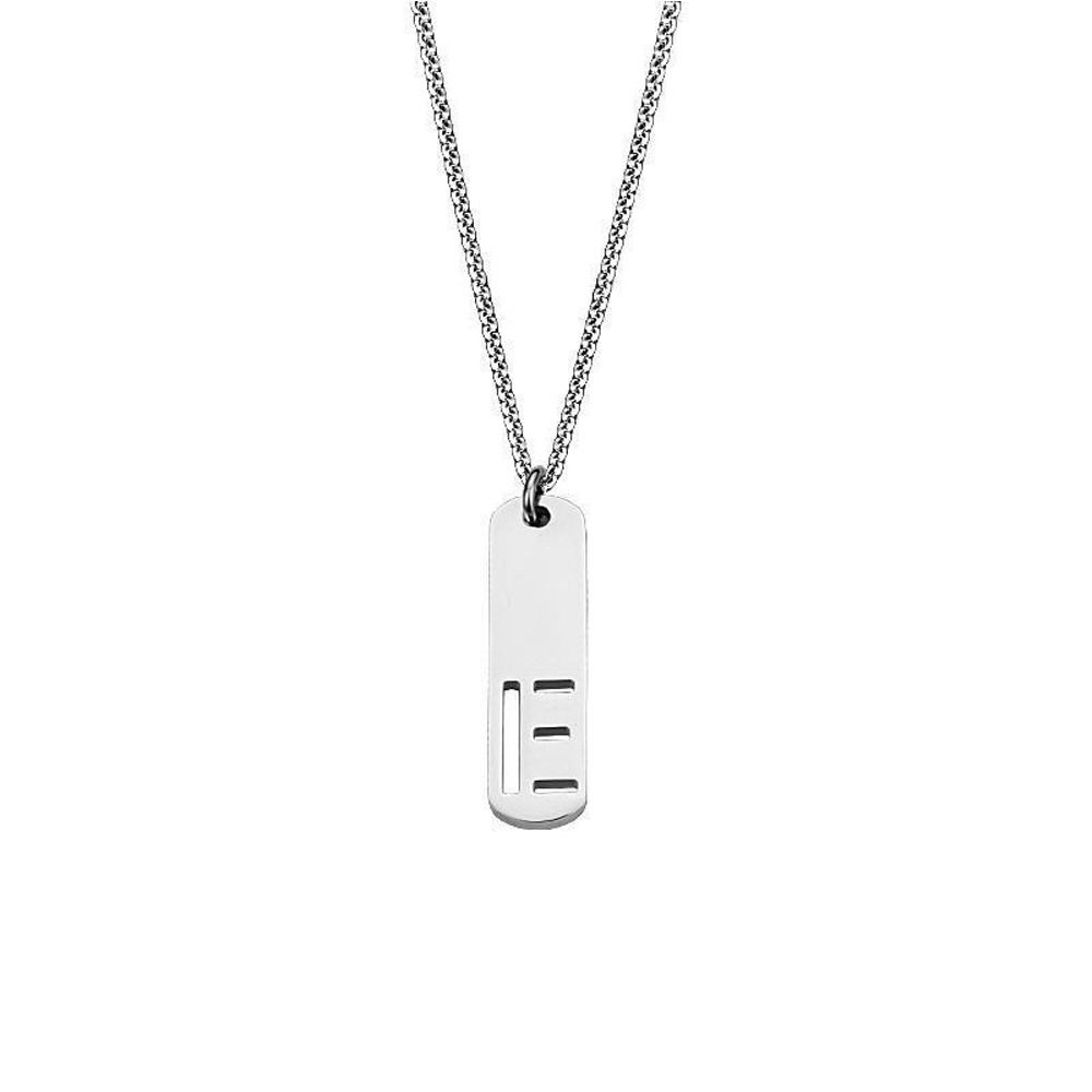 Buchstaben Titan Stahl Initialen Geschenke Modeschmuck Männer Halskette Ins Style Halskette Pullover Kette E