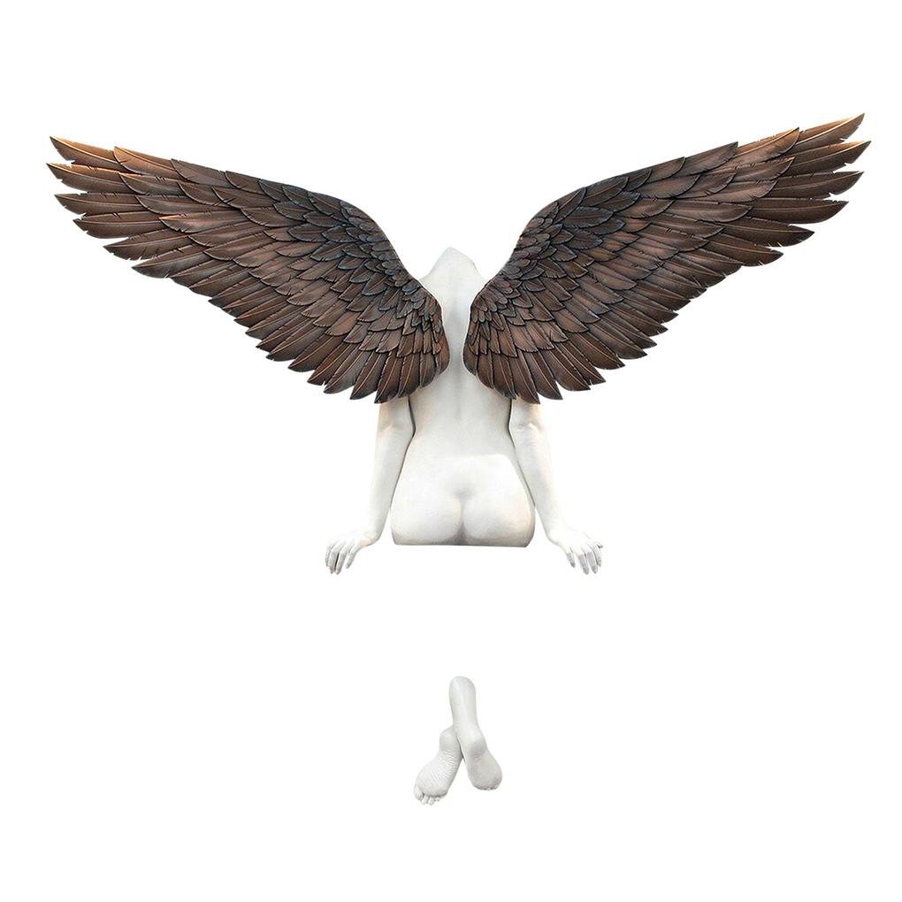 Engel-Kunst-Skulptur, Wanddekoration, 3D-Statue für Wohnzimmer, Schlafzimmer, Dekoration, Heimdekoration, Gartenstatue, Kunstwerk, Engel, 50