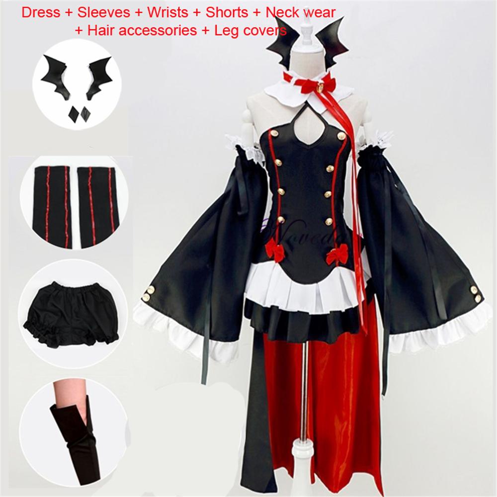 Seraph Of The End Owari no Seraph Krul Tepes Cosplay Kostüm Uniform Perücke Cosplay Anime Hexe Vampir Halloween Kostüm für Frauen S