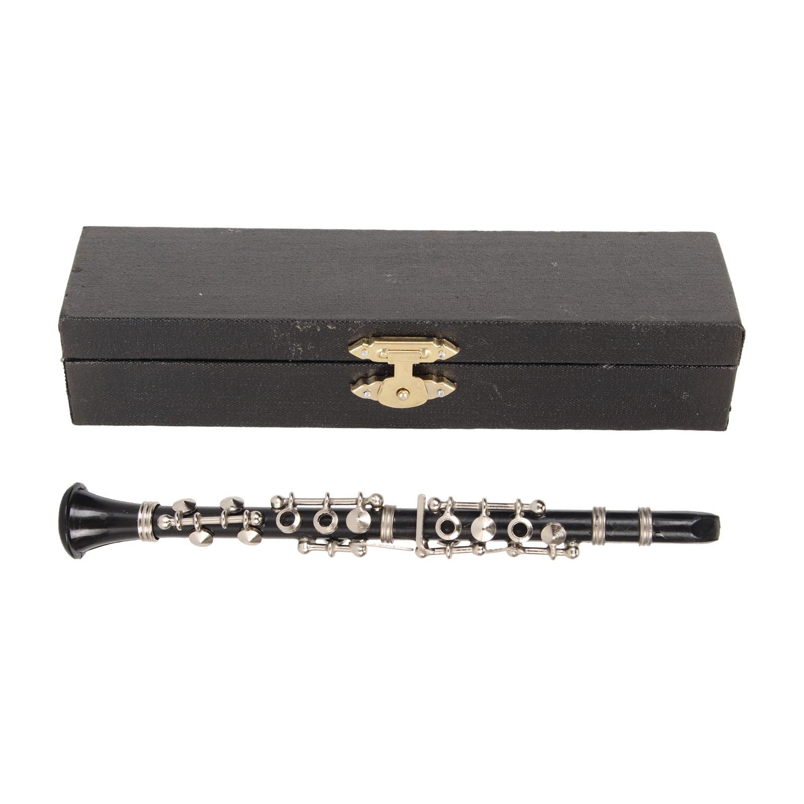 13cm Mini Klarinette Modell Simulierte Miniatur Klarinette Musikinstrument Puppenhaus Dekoration